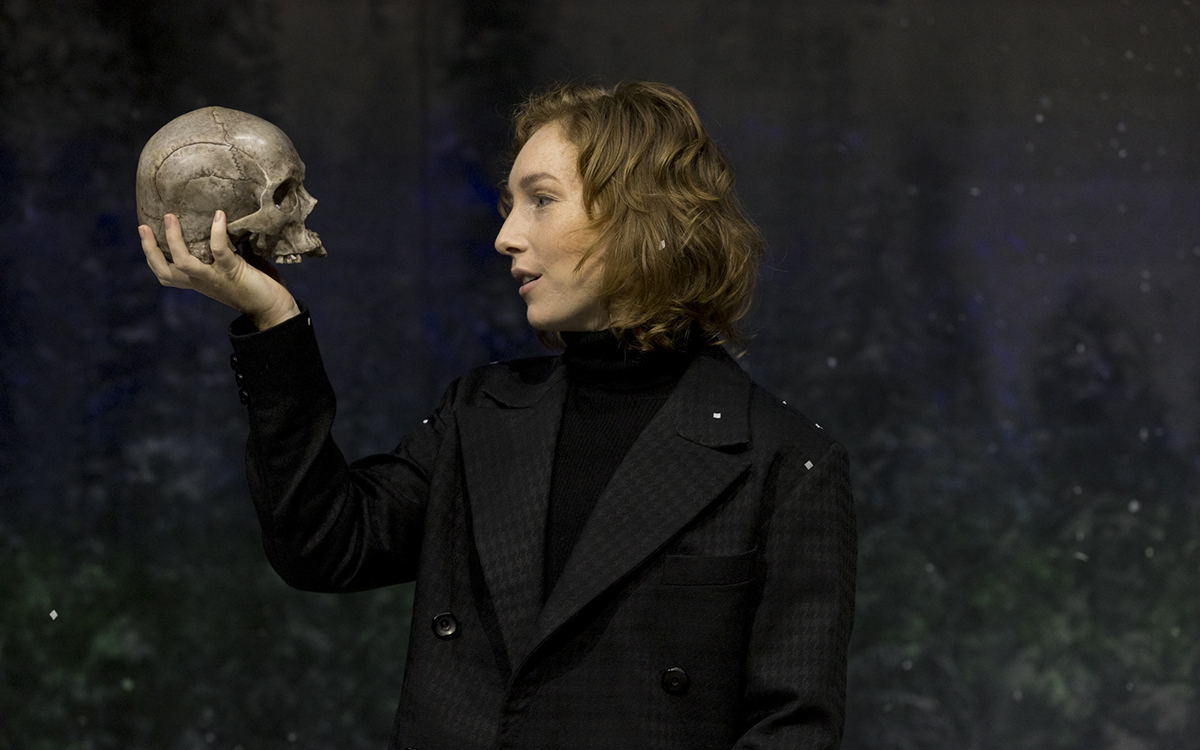Harriet Gordon-Anderson as Hamlet in <em>Hamlet</em> (photograph by Brett Boardman)